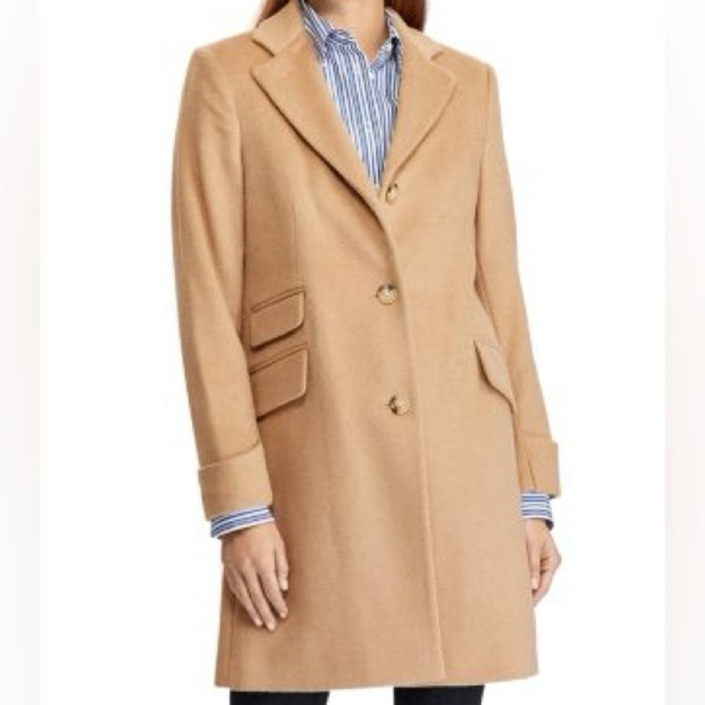 Camel Pea Coat By Talbots Size 8